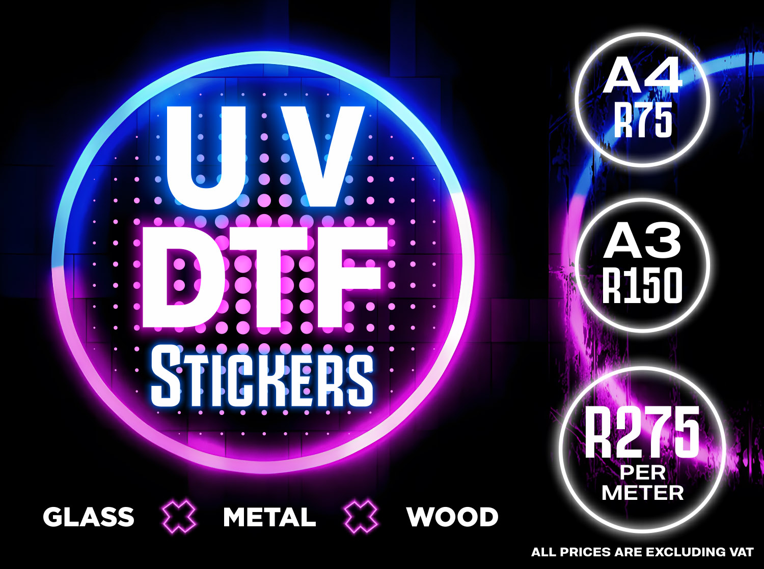 UV DTF Pricelist